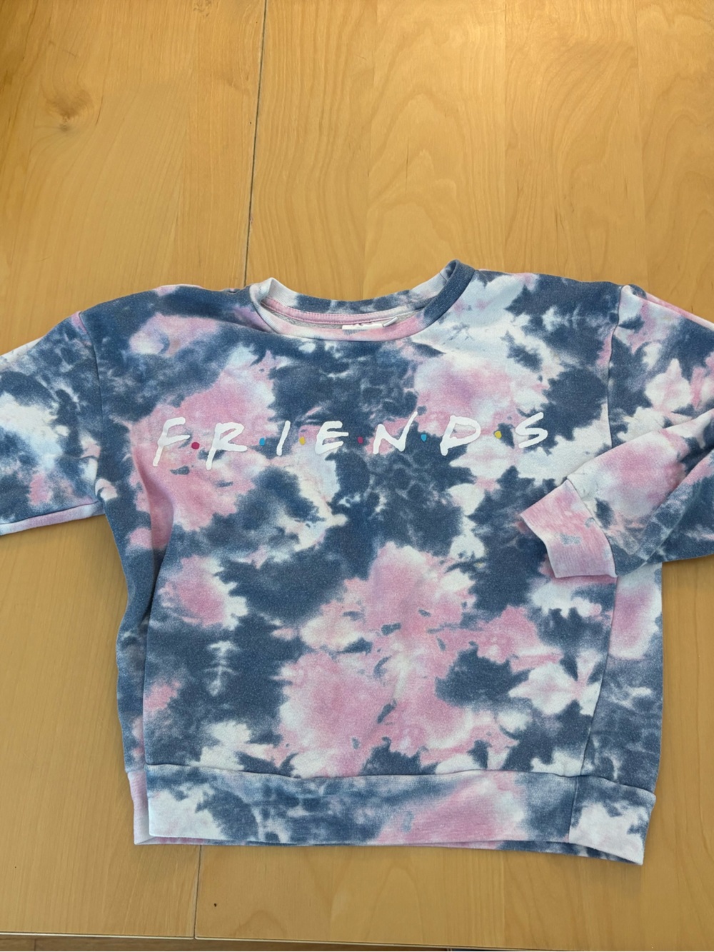 Friends the series vintage  Tie-Dye Crewneck Sweatshirt youth L Pink & Navy